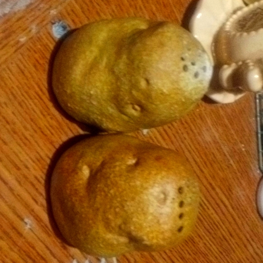 Potato salt and pepper shakers